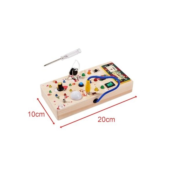 Amagogo Tableau occupé à LED, jouet de commutation de lumières, jeux de cognition, jouets de planche sensorielle dactivité p