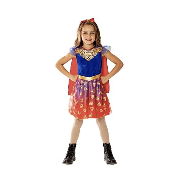 Rubies Costume de super-héros DC Supergirl Deluxe pour enfant 3-4 ans