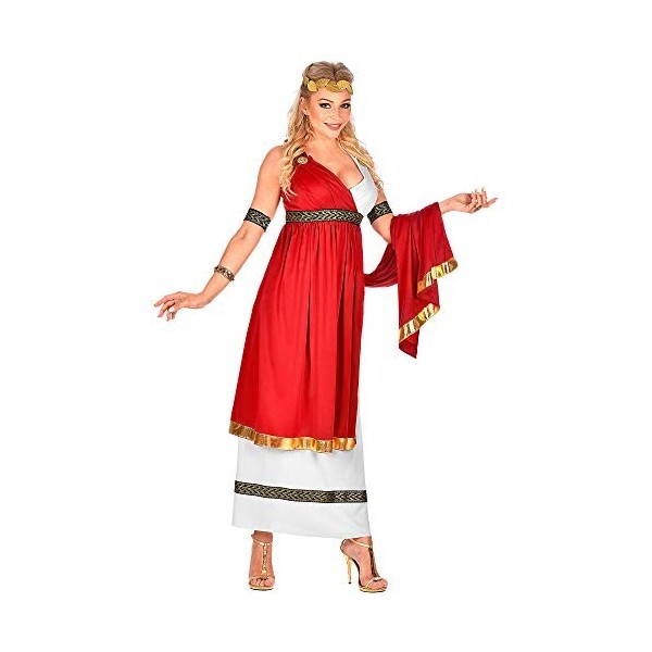 "ROMAN EMPRESS" dress with drape, armbands, laurel wreath - XL 