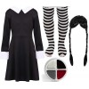 I LOVE FANCY DRESS LTD Déguisement Gothique dHalloween pour Fille - 10-12 Annes - Robe, perruque, maquillage et collants - C