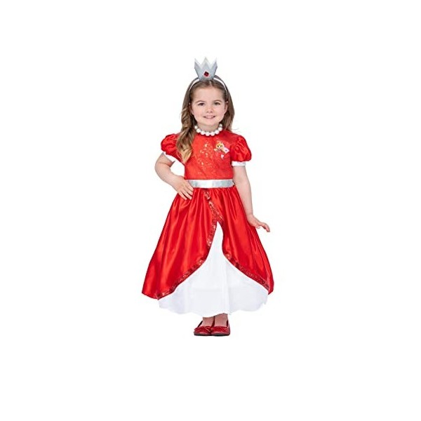 Smiffys 51666 Costume Grizelda True and The Rainbow Kingdom pour fille, rouge et blanc, M-Age 7-9 ans