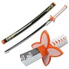 Asenmao 104 Cm Épée De Samouraï en Demon Slayer, Sabre DArmes Ninja pour Enfants Japonais Katana Lame en Bois pour Cosplay, 