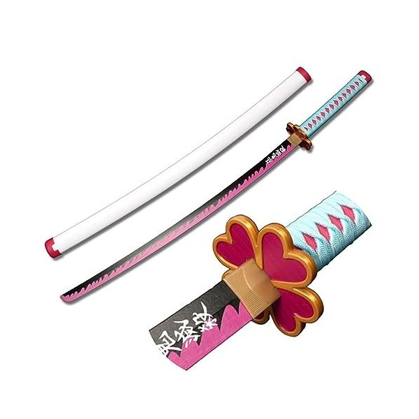 Asenmao 104 Cm Épée De Samouraï en Demon Slayer, Sabre DArmes Ninja pour Enfants Japonais Katana Lame en Bois pour Cosplay, 