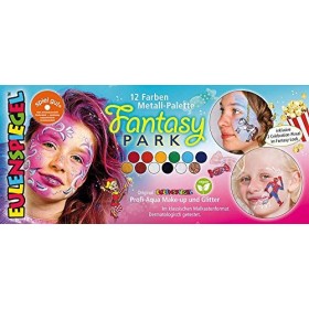 Eulenspiegel- Metall 212257 – Palette Fantasy Park, Vegan, kit, Maquillage pour Enfants, Carnaval, Unisexe-Adulte, 10210105, 
