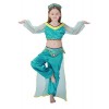 Costume de fille au jasmin - odalisque - arabe - princesse - déguisement - carnaval - hallowen - fille - couleur bleu clair -