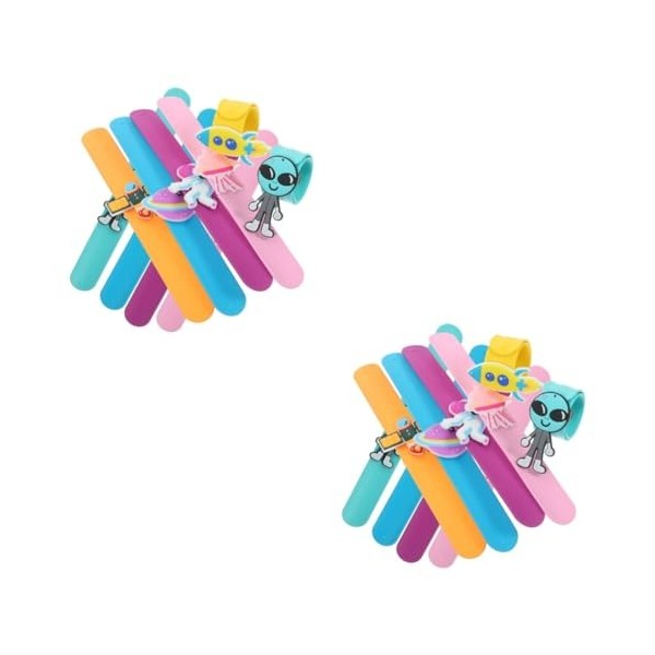 TOYANDONA 20 Pcs Silicone Snap Ring Bracelet Enfant En Bas Âge Poignet Laisse Fille Enfant En Bas Âge Jouets Costumes Pour To