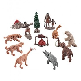 Modèle Scène Vie Homme Cavernes, Évolution Préhistorique Humaine Réaliste Chasse Forêt Primitive Animal Figurine Statuette Jo