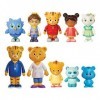 Lot de 10 figurines de Daniel Tigers Neighborhood Friends & Family - Comprend : Daniel, amis, papa et maman Tiger, Tigey et 