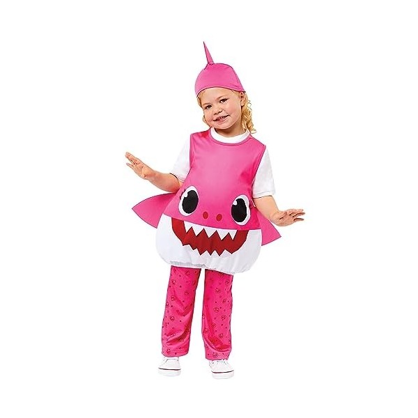  PKT 9913327 Costume de requin rose pour bébé fille 1-2 ans 