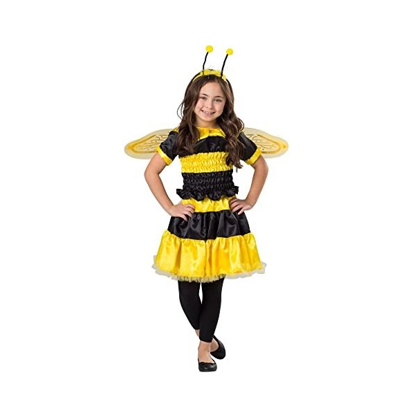 Dress Up AmericaCostume Bumblebee pour les filles - Robe Bee Up Costume pour enfants - Halloween Queen Bee Costume