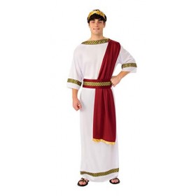 Bristol Novelty- Greek God XL Costumes, AC364X, Blanc/Rouge, Extra Large