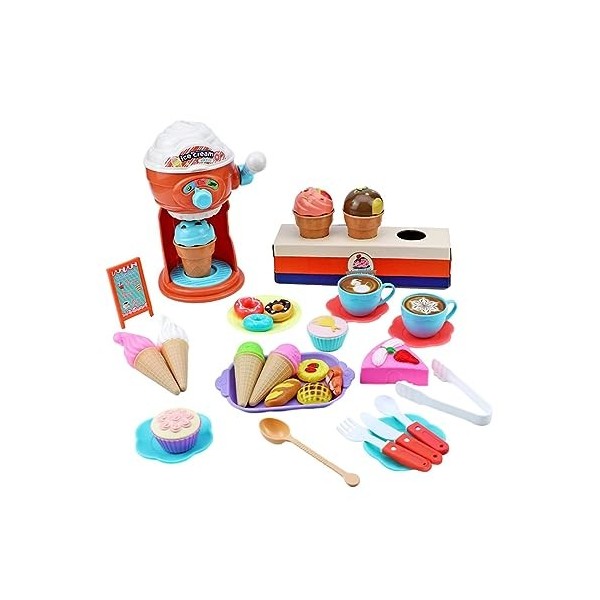 Oshhni Machine à Crème Glacée 38x, Jouet de Cuisine pour Enfants, Garçons et