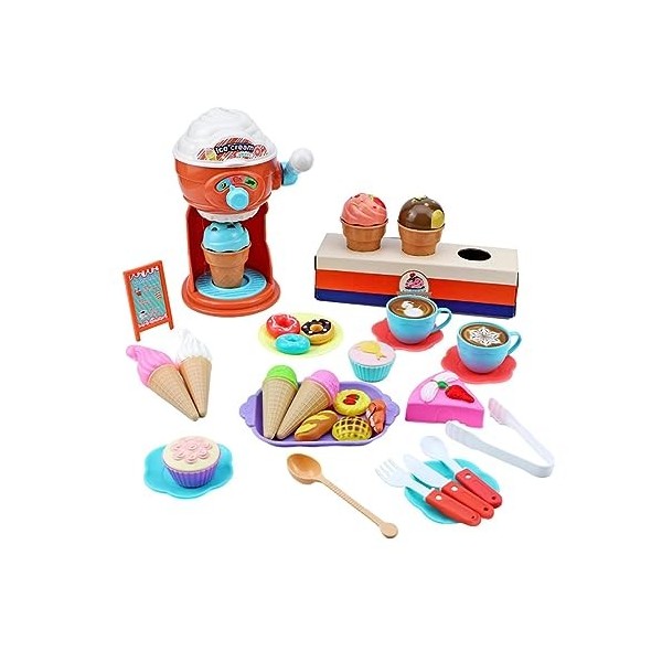 Oshhni Machine à Crème Glacée 38x, Jouet de Cuisine pour Enfants, Garçons et