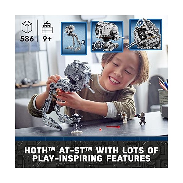 Fngyus EGO Star Wars Hoth at-ST 75322 Bausatz, Bauspielzeug für Kinder ab 9 Jahren, mit einer baubaren Schlacht von Hoth at-S