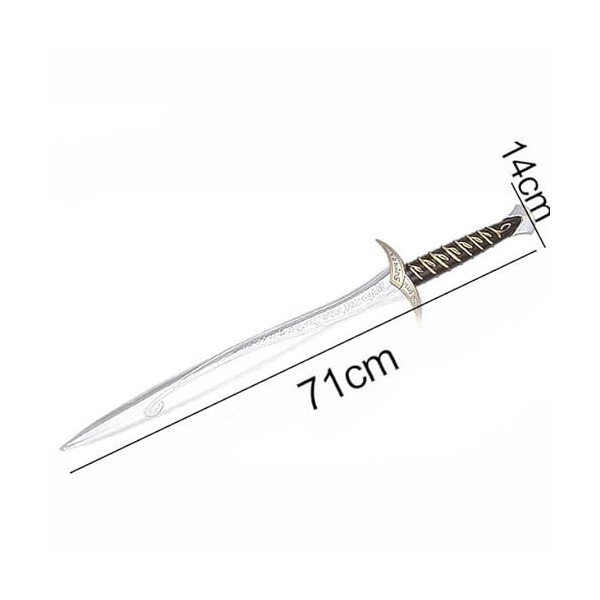 MDINKSL Anime Samurai Sword, épée Hobbit Thorn, épée des Accessoires Darme PU Size:71 * 14cm 