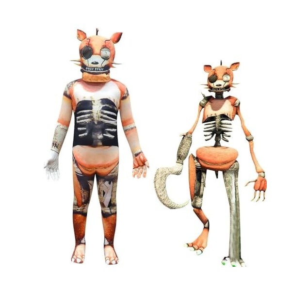 Tongyundacheng Costume FNAF pour enfants Bonnie Foxy Fazbear Cosplay Jumpsuit, Security Breach FNAF Personnage du jeu Costume