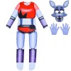 Tongyundacheng Costume FNAF pour enfants Bonnie Foxy Fazbear Cosplay Jumpsuit, Security Breach FNAF Personnage du jeu Costume