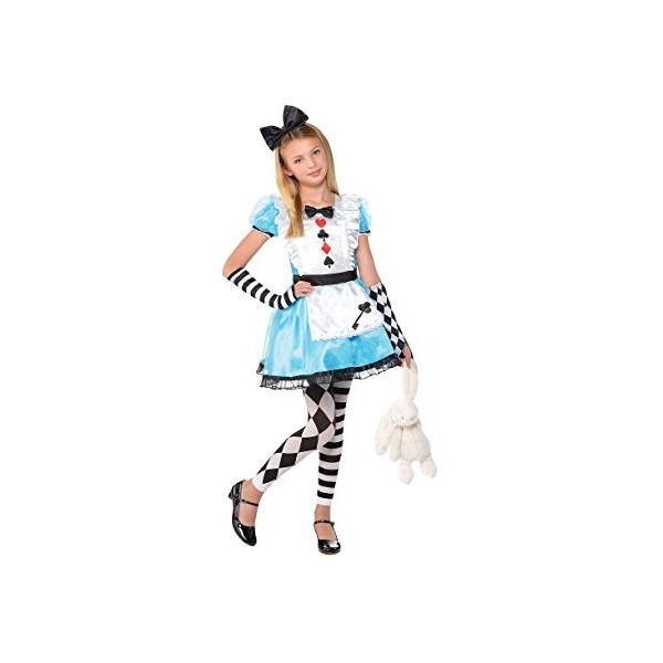 amscan- Fairy Costume dhalloween Classique Alice-4-6, 9908465, Multicolore, 4-6 Ans