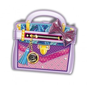 Clementoni- Crazy Chic-Sac de Miss-Make Up, Coffret Fille 6 Ans, Enfant, Trousse Maquillage Jouet Lavable, Loisirs Créatifs, 