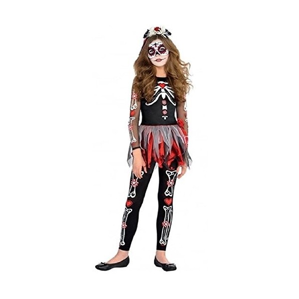 Neuf amscan adolescents Halloween peur to the Bone Filles Squelette Déguisement - version anglaise