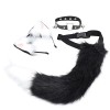 1 Jeu Ensemble Bandeau Oreille Loup Casque Oreilles De Loup Renard Chat Oreilles Anime Cosplay Animal Collier En Cuir Pu Imit