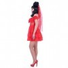 Smiffys 81002 Beetlejuice Lydia Costume de mariée pour femme Rouge Taille XS