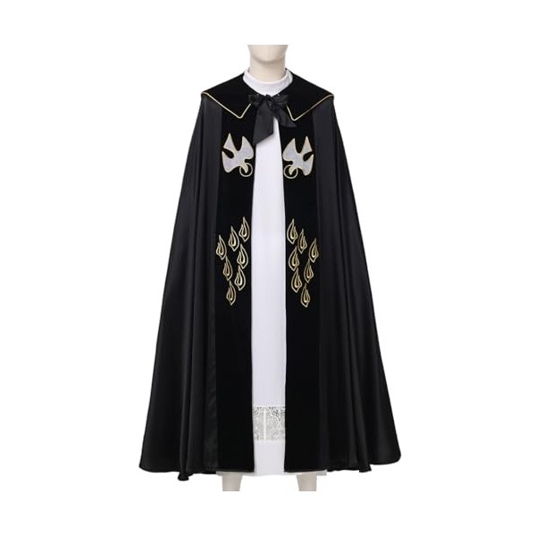 Robe de Clergé Église Cape Évêque Liturgique Fantaisie Manteaux Déguisement Capes Ailes Vestment Costume Prêtre