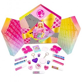 Barbie Calendrier de lAvent 2023 | 24 Surprises Incluses: Porte-clés, Fournitures de Papeterie, Autocollants | Parfait Cadea