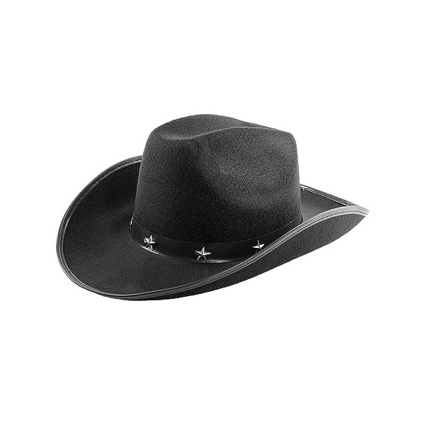 Chapeaux de cowboy rouges – Lot de 6 – Chapeau de cowboy en feutre clouté en forme détoile