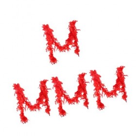 4 pièces Cm Accessoires Danse fête Vintage S Boa Vacances Robe Rouge Halloween Mariage Plumes écharpe Cocktail Chandelle Arbr