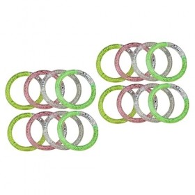Toyvian 40 Pièces Bracelet Bulle Lumineux Acrylique Tylon pour Enfants Colliers Lumineux Bracelet Lumineux Lueur dans Les Fav