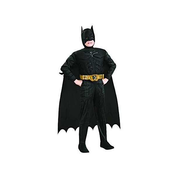 RUBIES - DC Officiel - BATMAN DARK KNIGHT RISES - Déguisement Deluxe pour Enfants - Taille 7-8 ans - Costume avec Combinaison