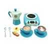 Greabuy PlaySet pour Petites Filles Modèle Musical Dessert Cafetière Semblant Jouet Jeu Rôle Jouet Simulation Après-midi Café