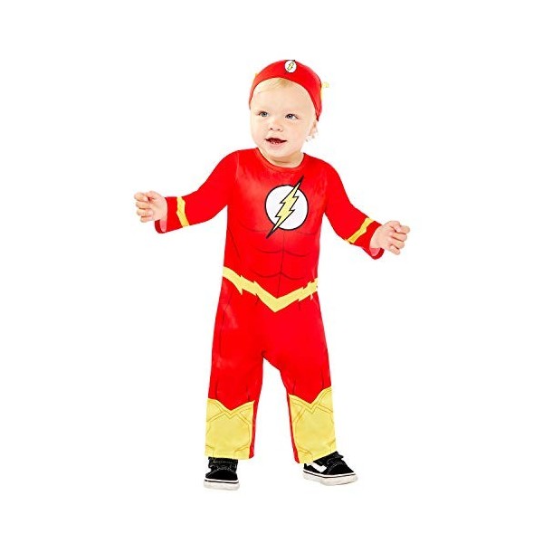 amscan- Super Hero Costume dhalloween Flash-2-3 Ans, 9909323, Multicolor, Small