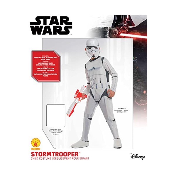 RUBIES Costume Star Wars Classic Stormtrooper Child Costume, Large