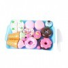 ibasenice Donuts Chignon 34 Pièces Jouet pour Enfants Jouets pour Enfants Dessert Biscuits Jouet De Coupe Enfants Biscuits Jo