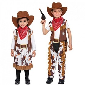 Fyasa Costume de Cowboy 1 à 2 Ans, 706383-TBB, Multicolore, S