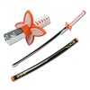 IPUDIS Démon Tueur épée samouraï épée à la Main Japonais Katana épée pour Cosplay Katana en Bois Arme Accessoire Anime RPG à 