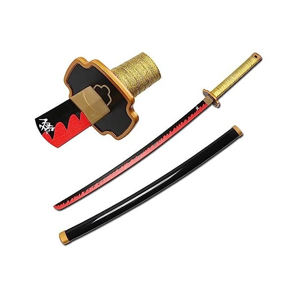 IPUDIS Démon Tueur épée samouraï épée à la Main Japonais Katana épée pour Cosplay Katana en Bois Arme Accessoire Anime RPG à 