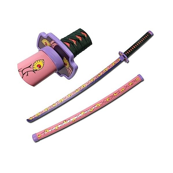 IPUDIS Démon Tueur épée samouraï épée à la Main Japonais Katana épée pour Cosplay Katana en Bois Arme Accessoire Anime RPG à 