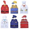 TOPTIE 6 ensembles de costumes de jeu de rôle de carrière, costume de Noël de jeu de simulation doccupation pour les 3-8 ans