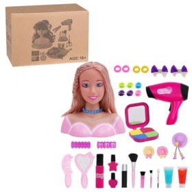 UNOR Kit de jeu pour fille - Demi-action - Accessoire de maquillage pour cheveux - Avec sèche-cheveux - Cadeaux de Noël créat