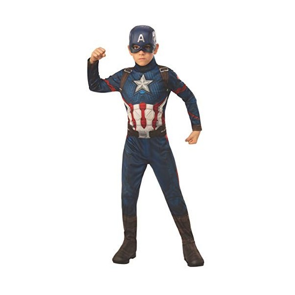 Rubies Costume Officiel Avengers Endgame Captain America - L 8-10 Ans - Version Anglaise