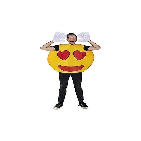 Dress Up America Smiley Heart Emoji Costume pour adultes Adultes 