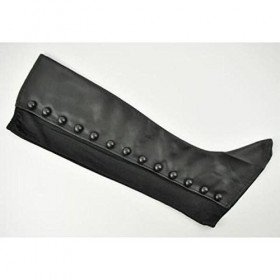 shoperama Guêtres steampunk en cuir noir avec caoutchouc