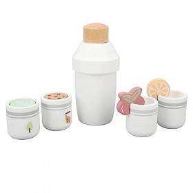 PenRux Ensemble de Jeu de thé au Lait en Bois, Jouets de Jeu de thé au Lait, Jouets Stimulant lamélioration de la Cognition,