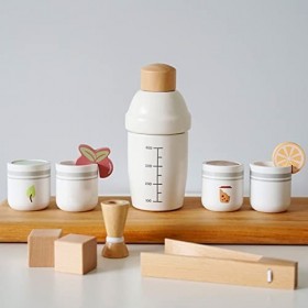 PenRux Ensemble de Jeu de thé au Lait en Bois, Jouets de Jeu de thé au Lait, Jouets Stimulant lamélioration de la Cognition,