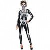 Amscan International Combinaison Noire pour Adulte Motif Squelette