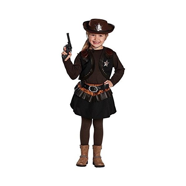 Costume Cowgirl Fille - Robe En Jean + Chapeau Cowboy + Bandana - Déguisement Halloween, Carnaval, Cosplay