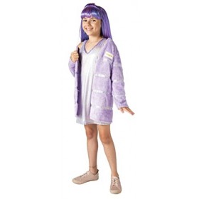 Ciao Violet Willow robe costume déguisement original Rainbow High fille Taille 4-6 ans avec fourrure écologique e perruque